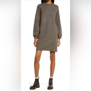 Madewell Brushed Ribbed Mock Neck Minidress XL
